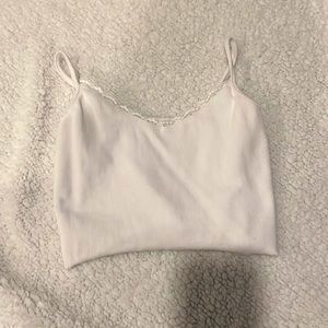 White laced tank